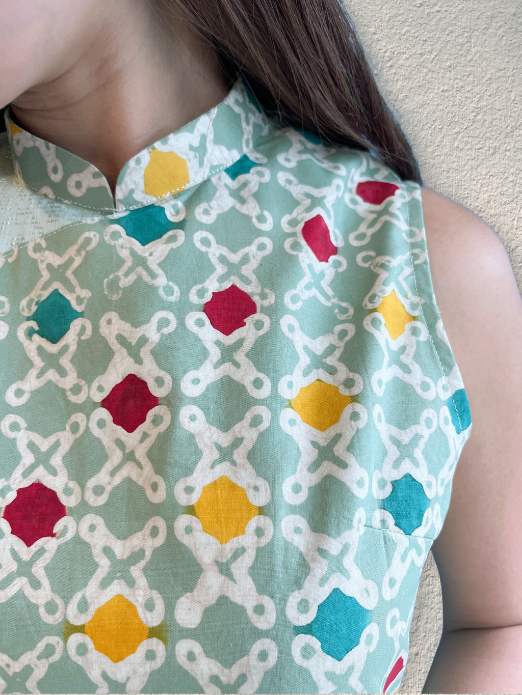 Classy matching lady batik set (Green)