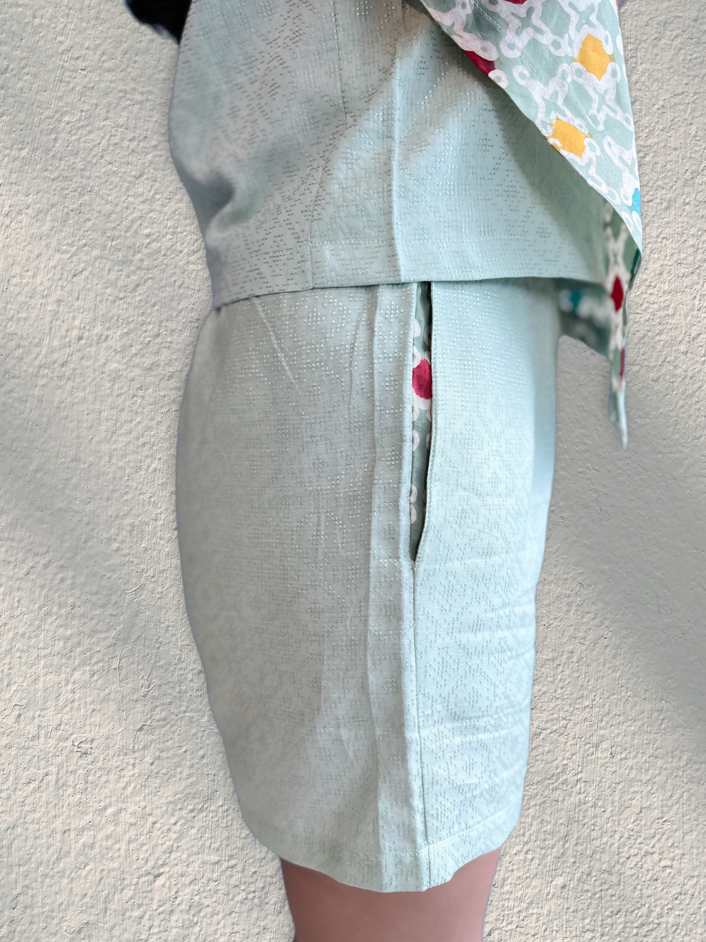 Classy matching lady batik set (Green)