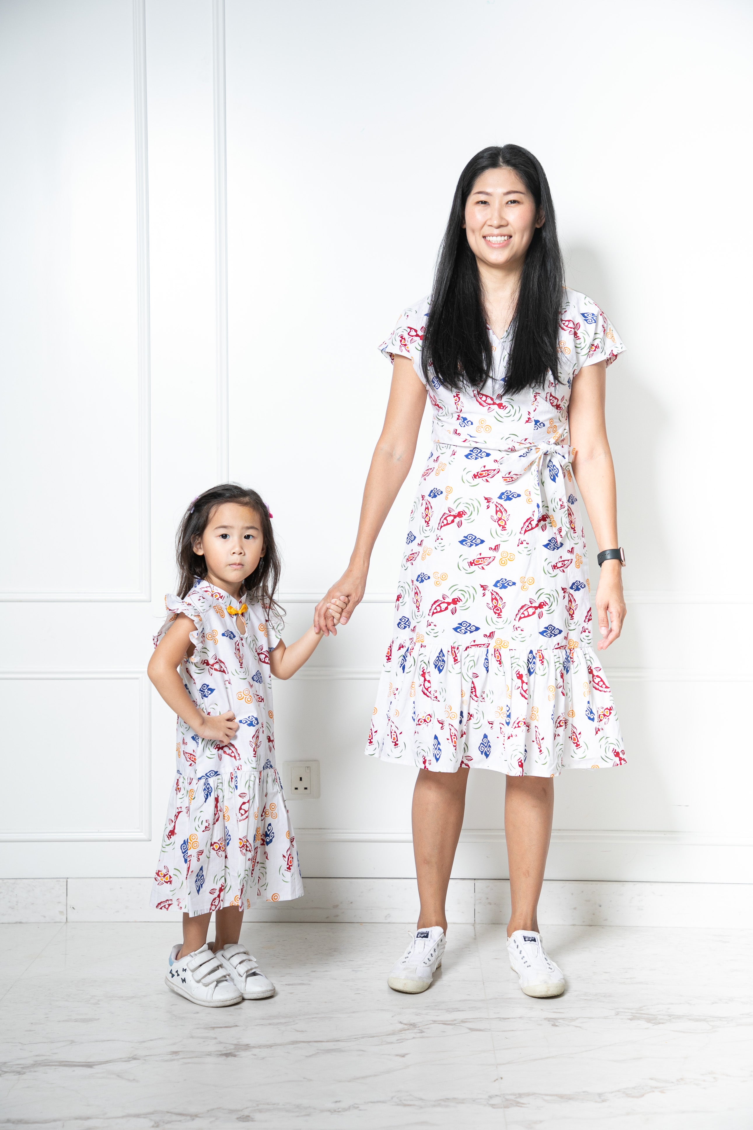 Chinese new year 2024 modern batik lady dress (Koi fish)
