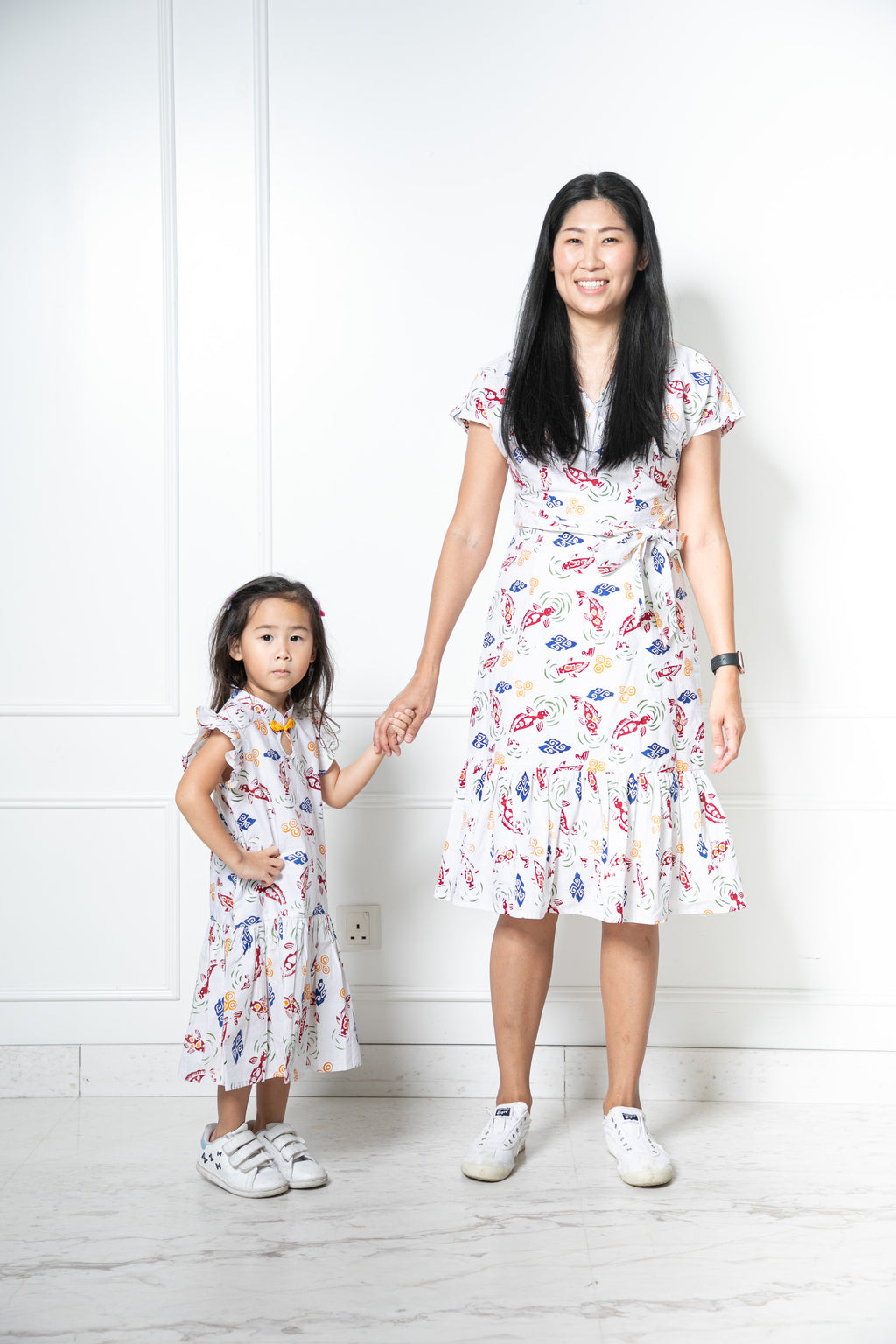 Chinese new year 2024 modern batik girl dress (Koi fish)