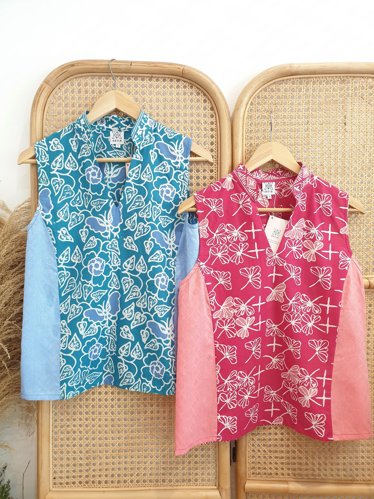 Ladies batik mandarin top – Kayla Batik Design (003157239-U)