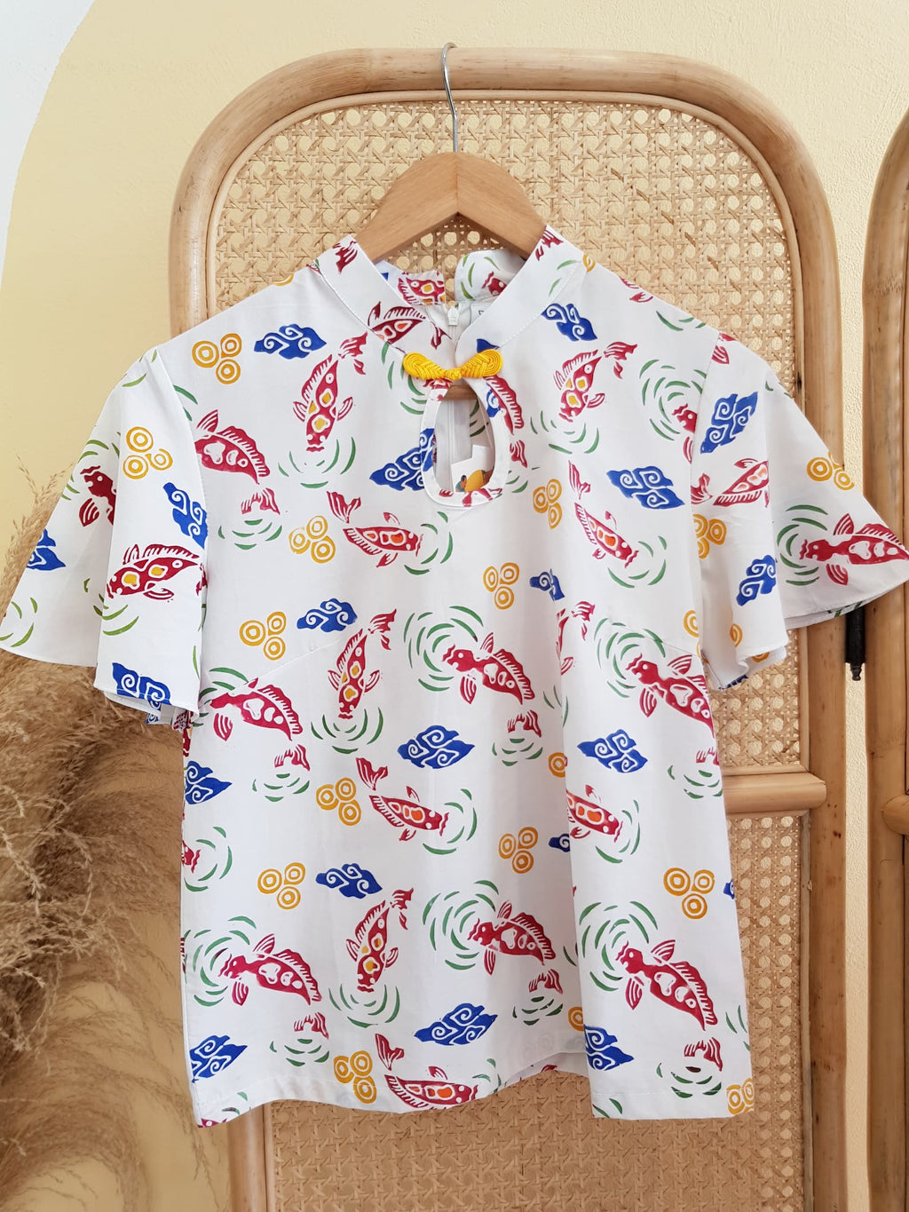 Chinese new year 2024 modern batik lady top (Koi fish)