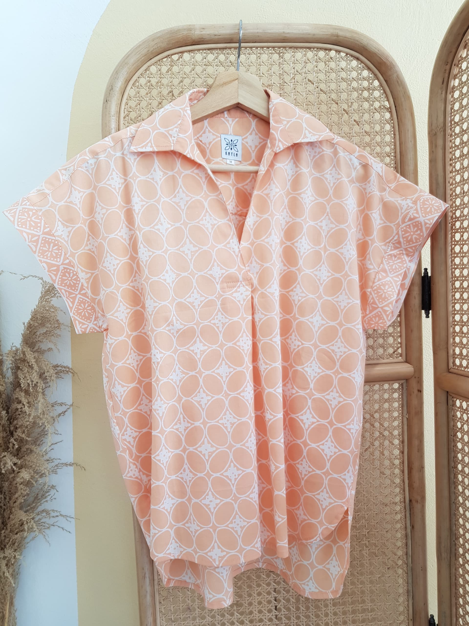 Ladies batik smart casual top/shirt