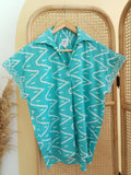Ladies batik smart casual top/shirt