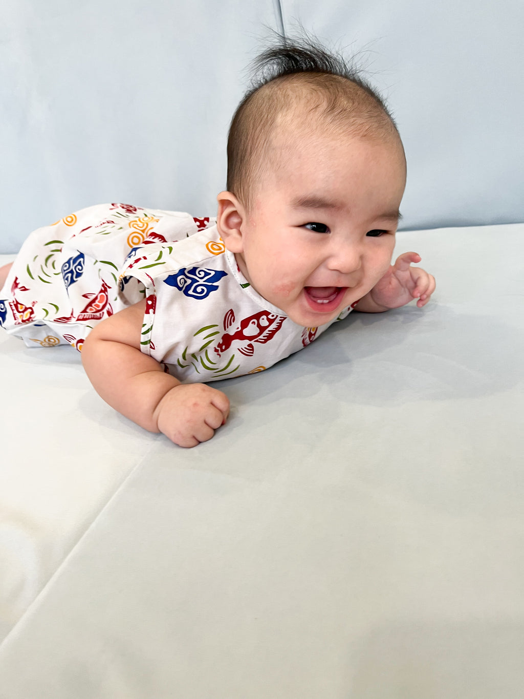 Baby Romper Cotton Batik Boy/Girl (Koi fish)