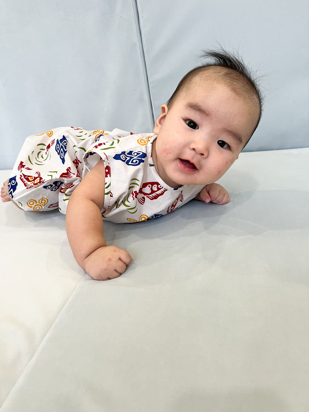 Baby Romper Cotton Batik Boy/Girl (Koi fish)