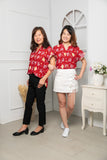 Ladies batik smart casual top/shirt