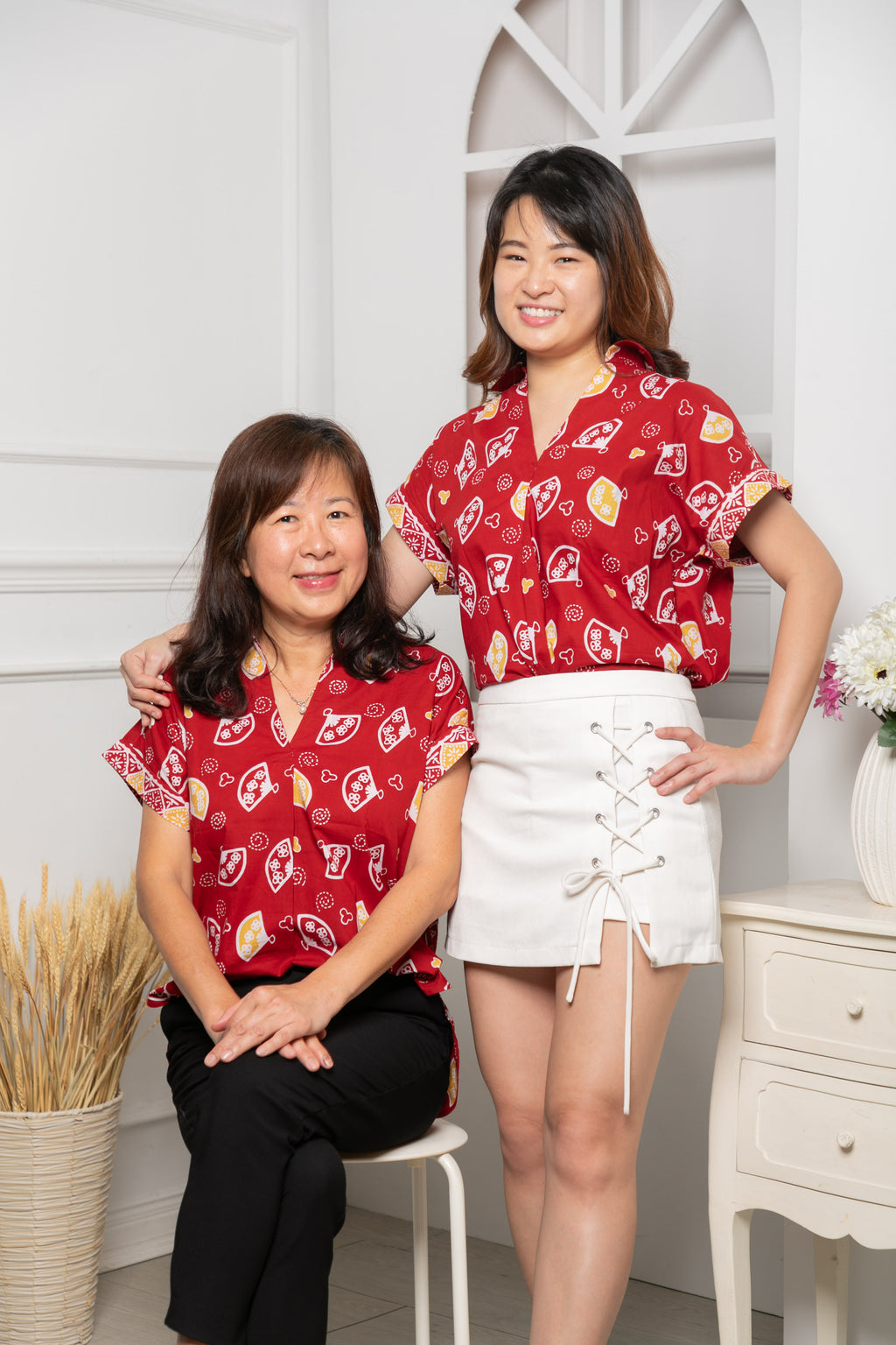Ladies batik smart casual top/shirt