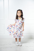 Chinese new year 2024 modern batik girl dress (Koi fish)