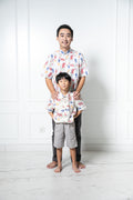 Chinese New Year 2024 Batik Boy Shirt (Koi fish)