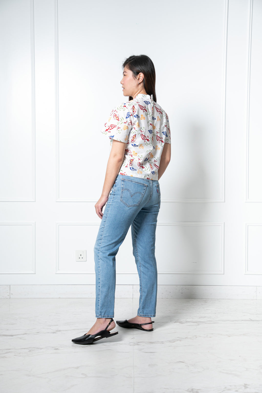 Chinese new year 2024 modern batik lady top (Koi fish)