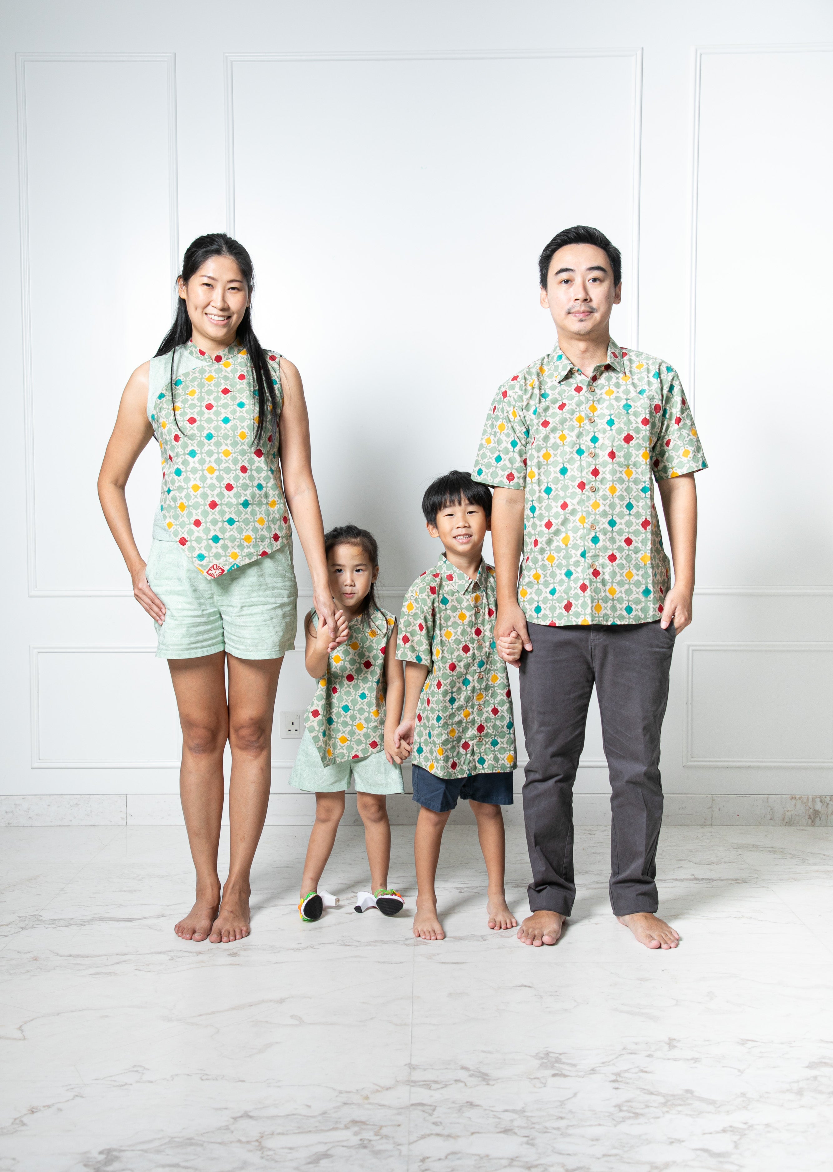 Classy matching lady batik set (Green)