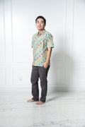 Chinese New Year 2024 Batik Men Shirt (Green Kawung)